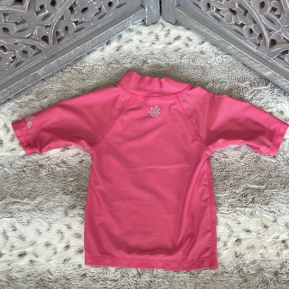 UV Skinz rash guard girls size 3T floral parrot beach pool swim tropical summer